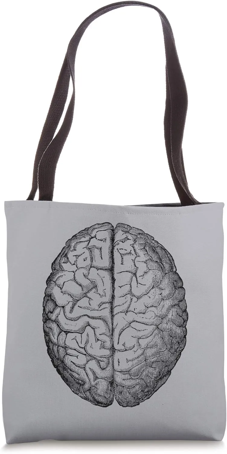 Vintage Human Brain Medical Anatomy Tote Bag