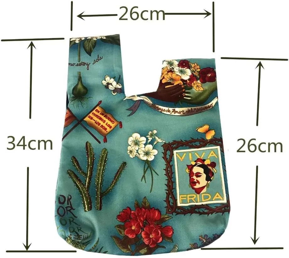 Vintage Japanese Yukata Kimono Crane Handbag Wristlet Bag - Small Coin Tote Handle Bag Knot Pouch for Women