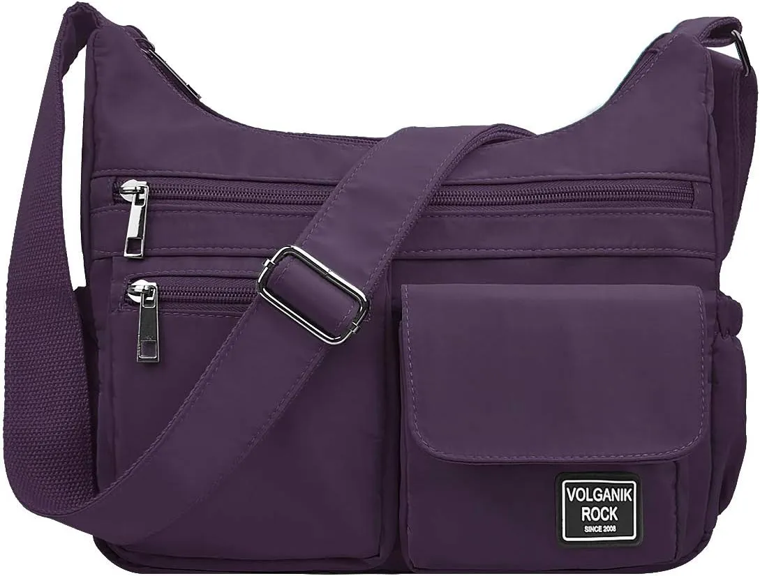 VOLGANIK ROCK Crossbody Bags for Women RFID Lightweight Travel Shoulder Bag Waterproof Nylon purses and handbags Pocketbook