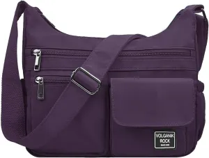VOLGANIK ROCK Crossbody Bags for Women RFID Lightweight Travel Shoulder Bag Waterproof Nylon purses and handbags Pocketbook