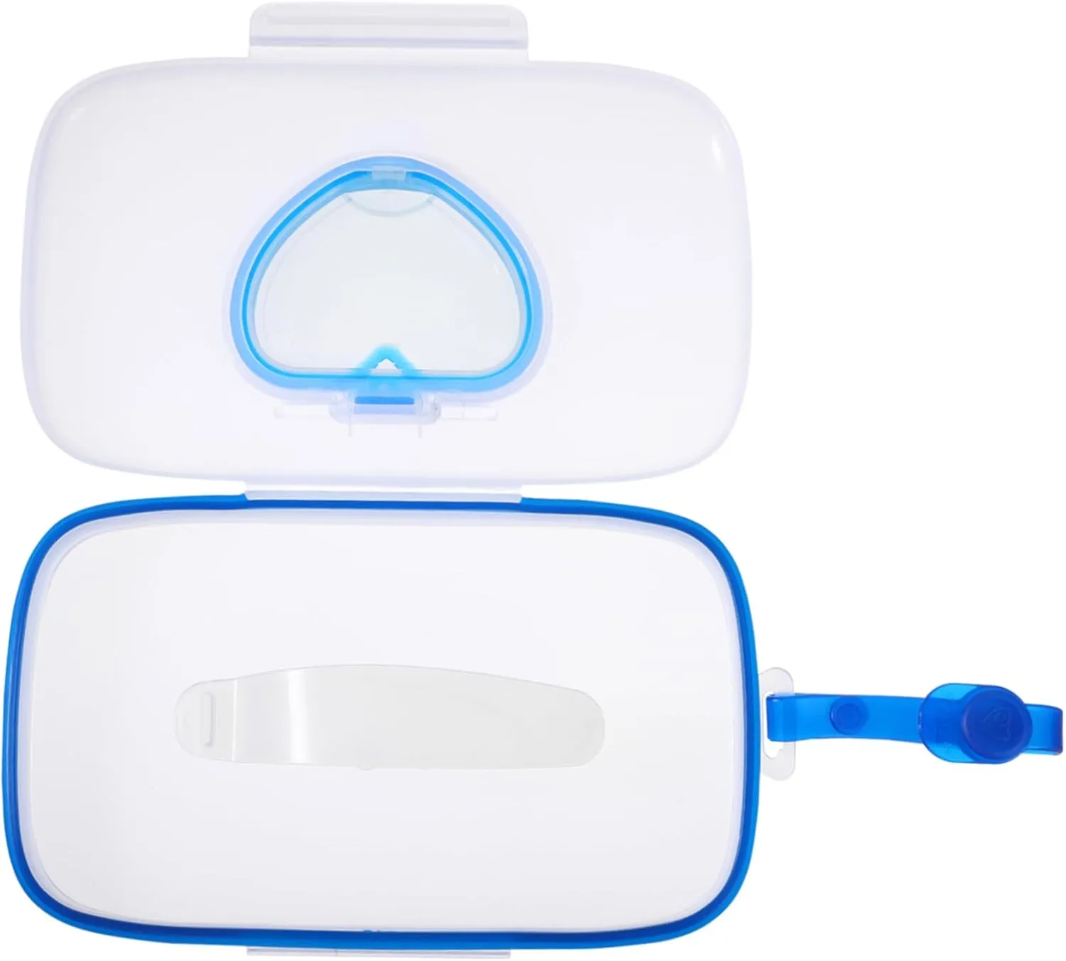 Wakauto 1pc Love Wet Tissue Box Diaper Bags Travel Wipes Holder Woodland Animal Figurines Moist Tissue Dispenser Stroller for Portable Pouch Carrier Pp Plastic Blue