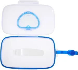 Wakauto 1pc Love Wet Tissue Box Diaper Bags Travel Wipes Holder Woodland Animal Figurines Moist Tissue Dispenser Stroller for Portable Pouch Carrier Pp Plastic Blue