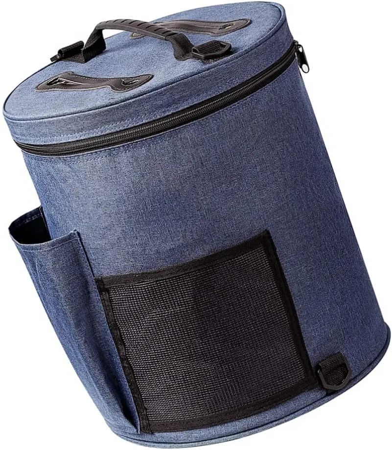 Wakauto Wool Storage Bag 1pc Woven Storage Bucket Large Tote Bag Multifunctional Knitting Storage Bag Woolen Yarn Storage Bag