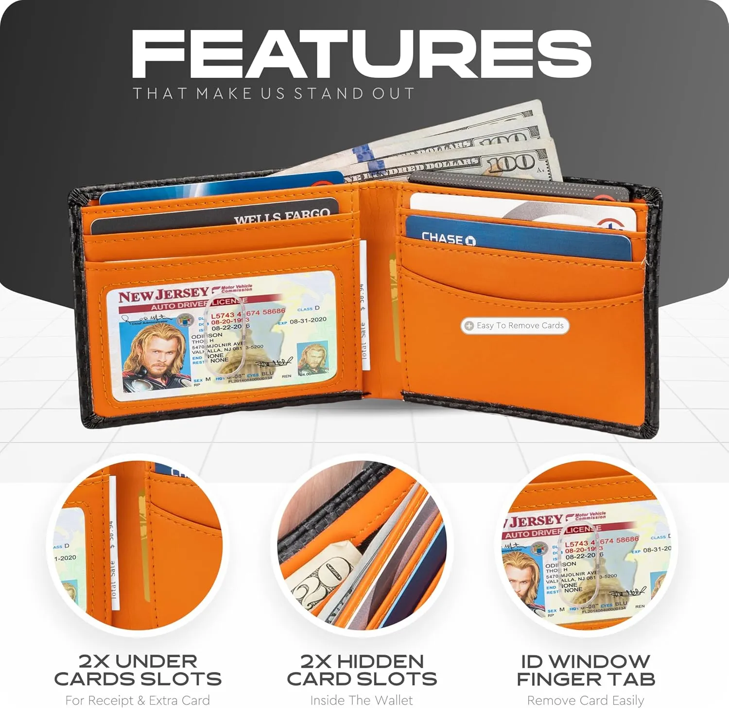 Wallet for Men’s - Genuine Leather Slim Bifold RFID Wallet - Gift for Men Packed in Stylish Gift Box