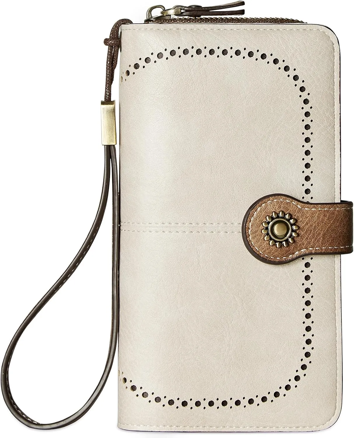 Wallet for Women RFID Blocking Leather Large Capacity Card Holder Ladies Phone Clutch Travel Long Purse Wristlet