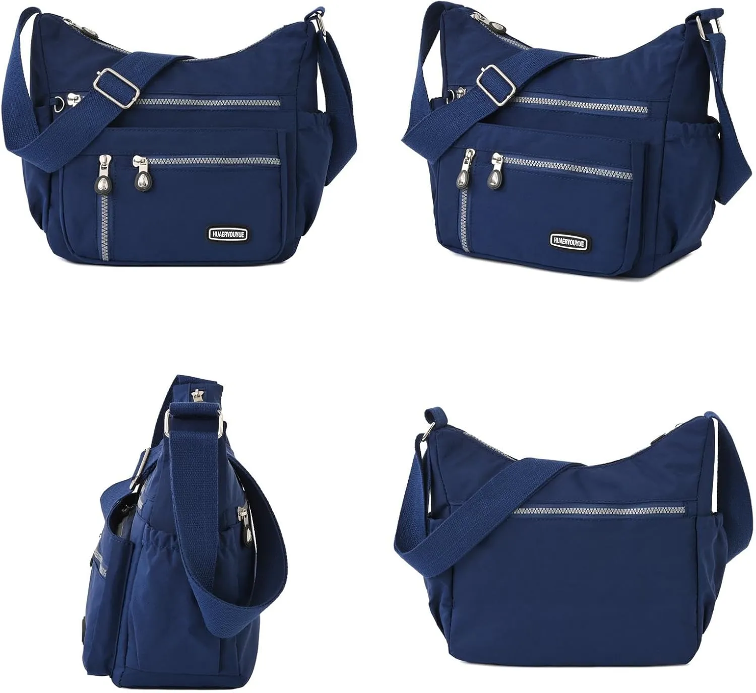 Waterproof Nylon Crossbody Bag for Women Mulit-Pockets Shoulder Bag Outdoor Travel Purses and Handbag