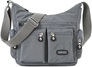 Waterproof Nylon Crossbody Bag for Women Mulit-Pockets Shoulder Bag Travel Purses and Handbag