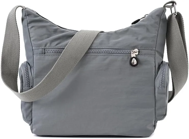 Waterproof Nylon Crossbody Bag for Women Mulit-Pockets Shoulder Bag Travel Purses and Handbag