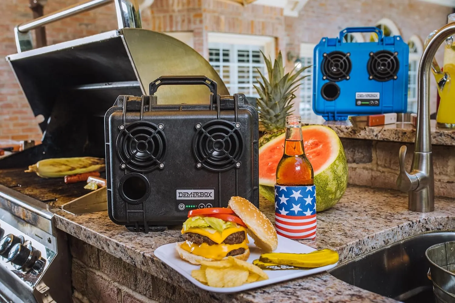 Waterproof, Portable, and Rugged Outdoor Bluetooth Speakers. Loud Sound, Deep Bass, 40  hr Battery Life, Dry Box   USB Charging, Multi-Pairing Party Mode. Built to Last (Jetport Silver, DB2)