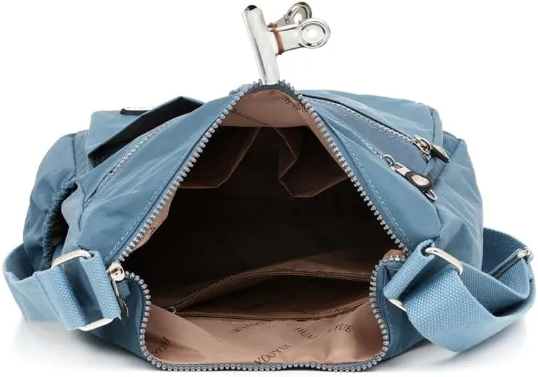 Waterproof Shoulder Bag Nylon Crossbody Bag for Women Travel Purses and Handbag Large Capacity