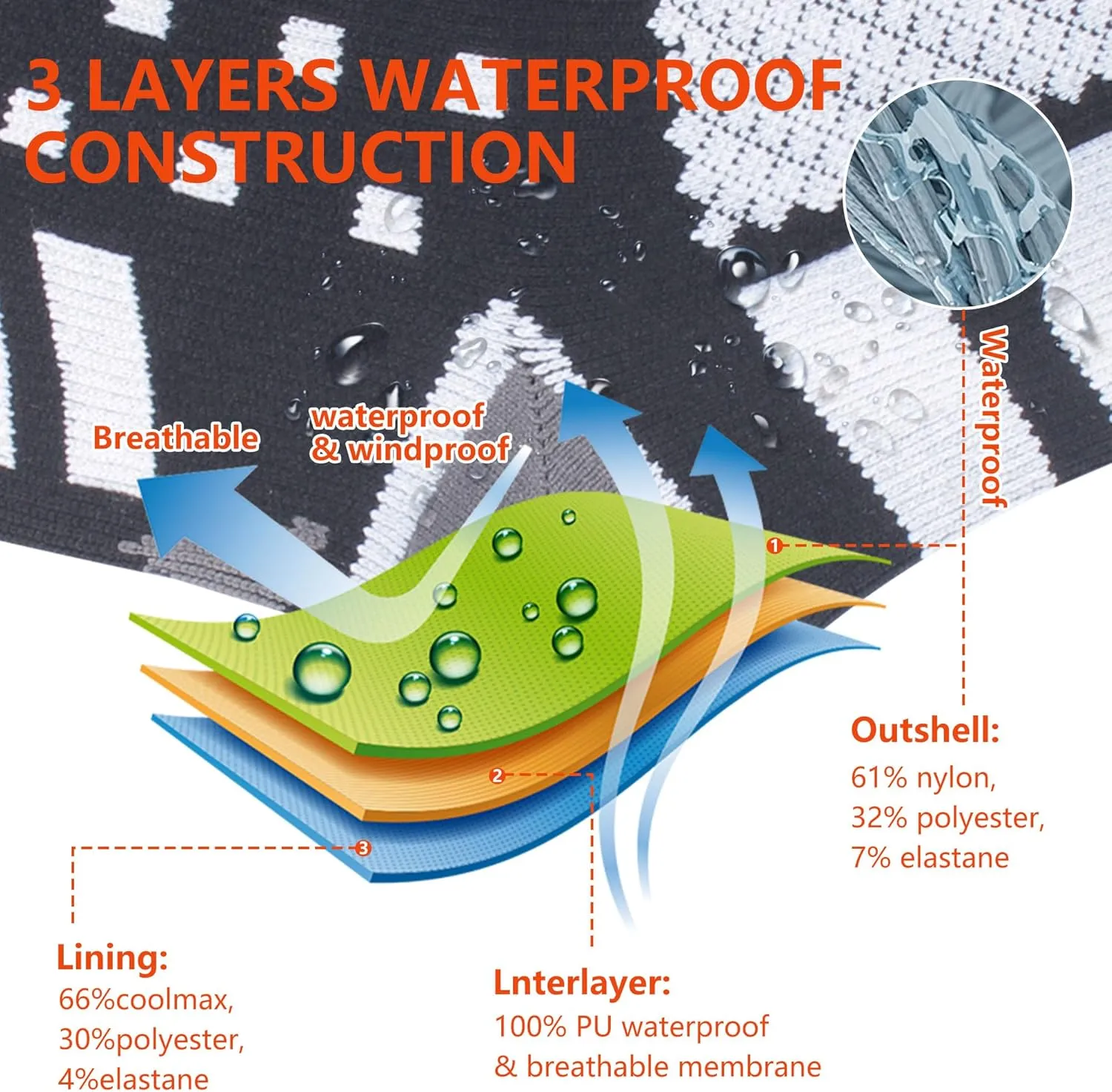 Waterproof Socks for Men Women, Outdoor Sports Breathable Waterproof Socks for Hiking Camping Wading Trekking