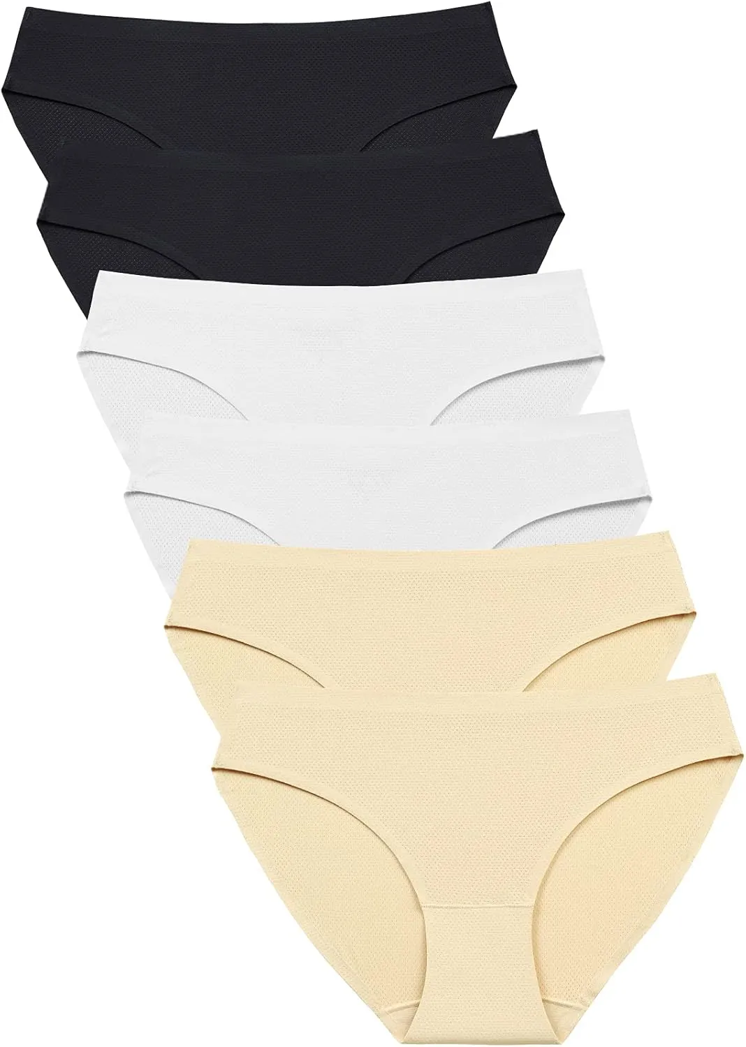 Wealurre Breathable Underwear Women Seamless Bikini Nylon Spandex Mesh Panties