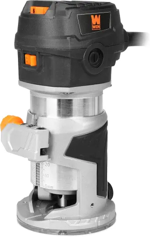 WEN RT1460 6-Amp Handheld 1/4-Inch Variable Speed Laminate Trim Router for Woodworking
