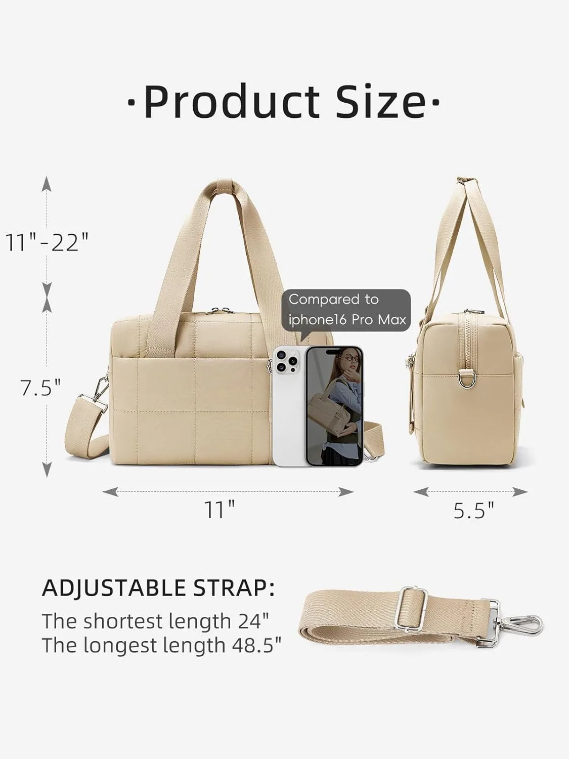 WESTBRONCO Small Puffer Crossbody Bags for Women, Mini Puffy Quilted Gym Bag Lightweight Tote Bag with Zipper Compartments