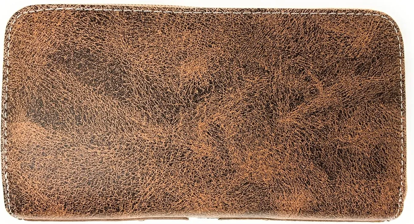 Western Embroidered Concealed Carry Purse/Wallet Set w/Rhinestone Cross