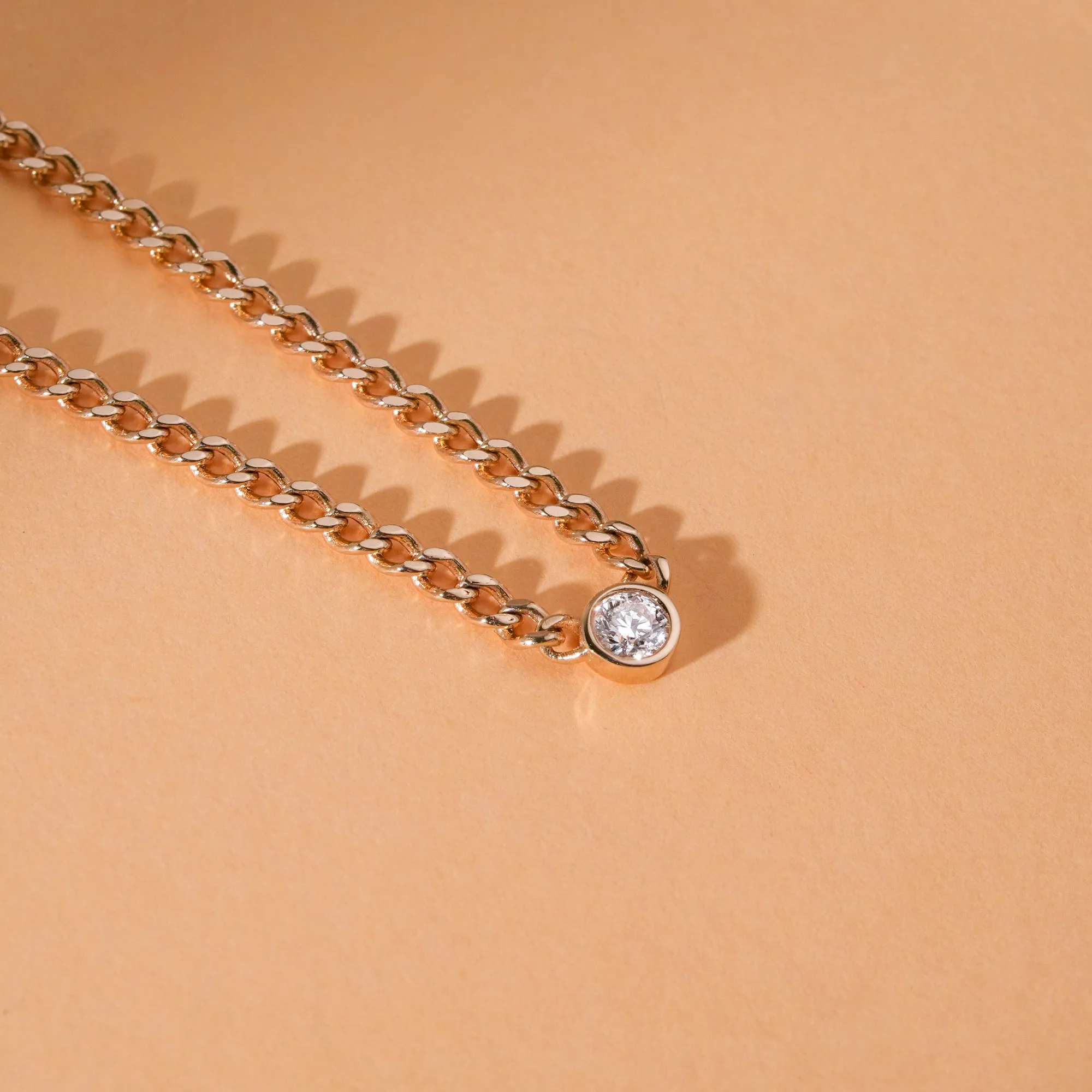 White Diamond Cuban Chain Necklace, Salma
