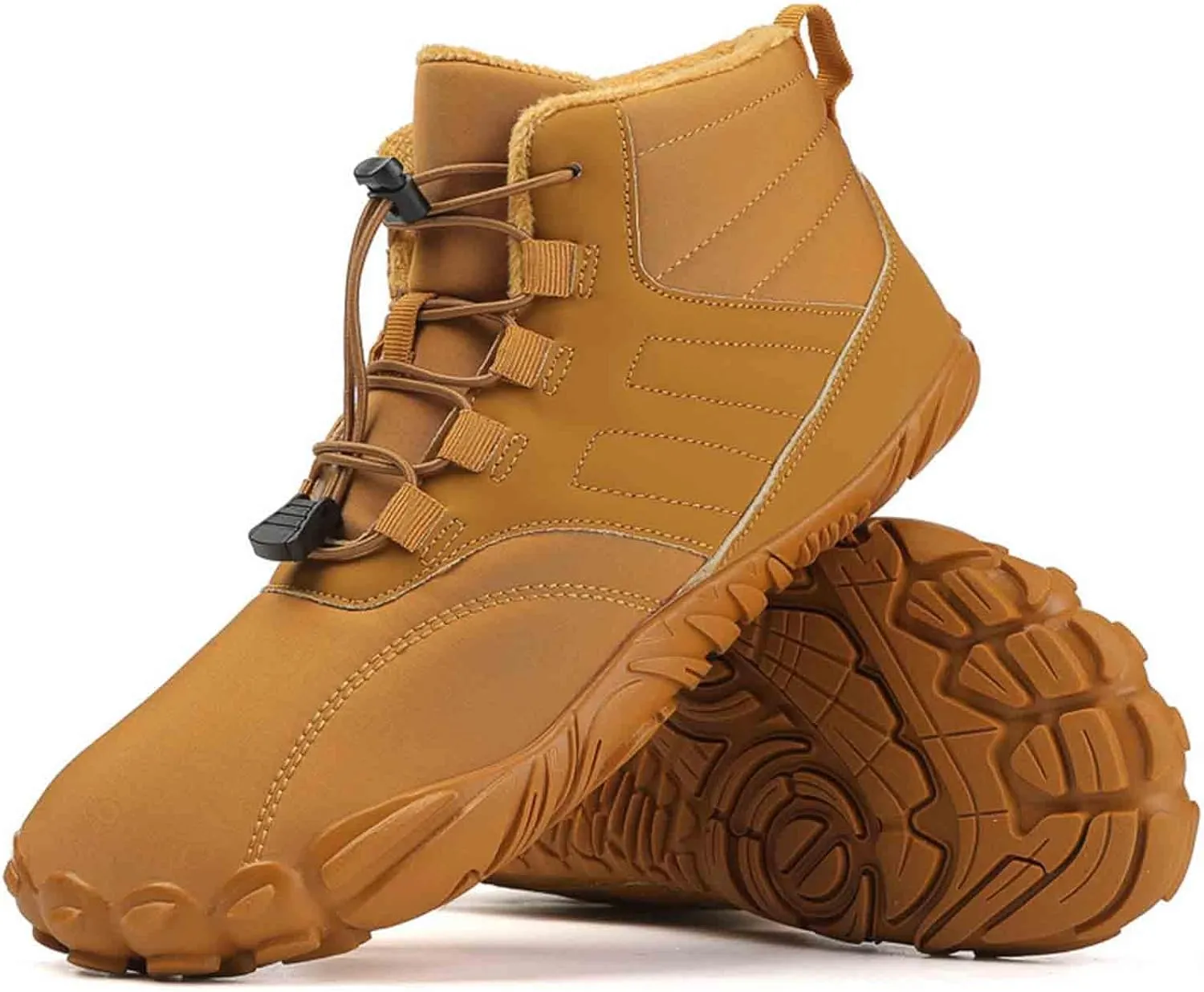 Winter Barefoot Hiking Boots, Men's Women's Hike Footwear, Five Finger Minimalist Shoes