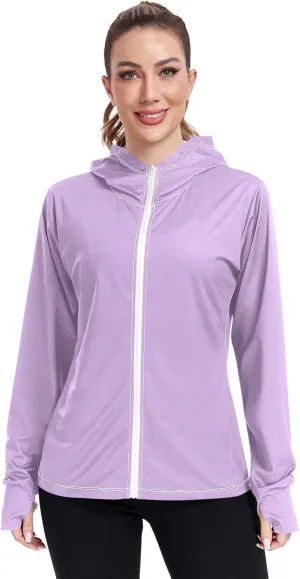 Wisteria Sun Jacket for Women Uv Protection, Upf 50  Cooling Long Sleeve Shirt Women, S-XXL