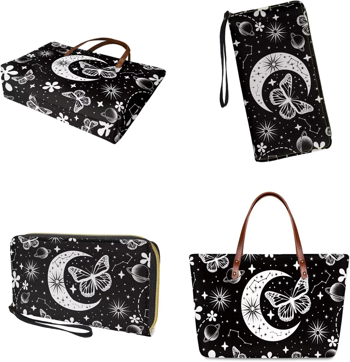 Women Handbag Wallet Combo,Portable Ladies Tote Bag Handbag,Top Handle Satchel Purse for Travel