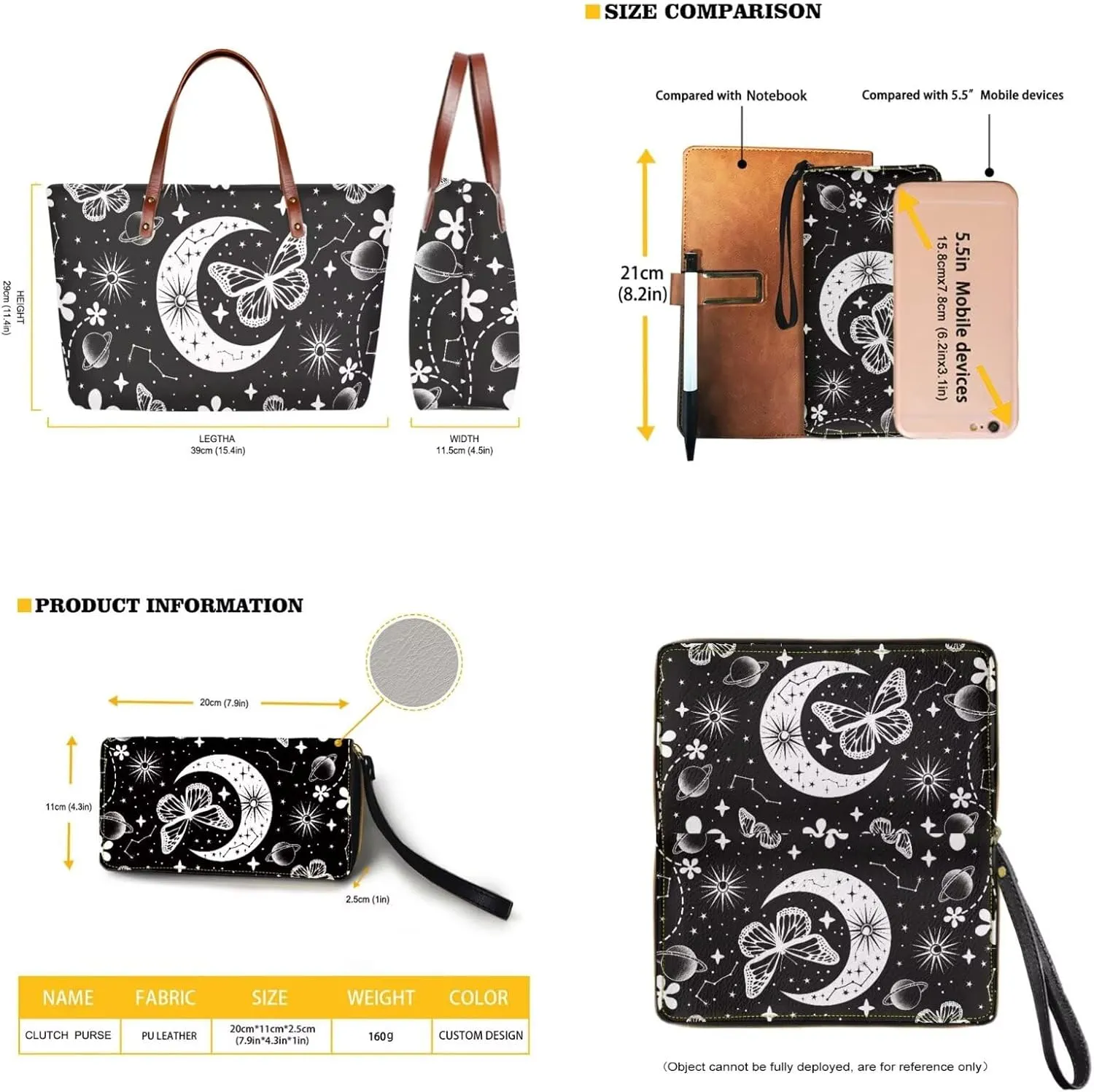 Women Handbag Wallet Combo,Portable Ladies Tote Bag Handbag,Top Handle Satchel Purse for Travel