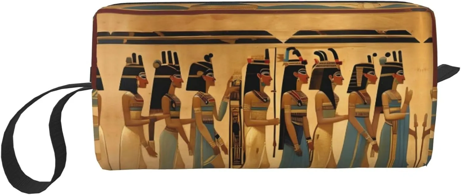 women in ancient egypt print Travel Cosmetic Bag Gifts for Women Portable Make Up Bags for Women Mother Sister