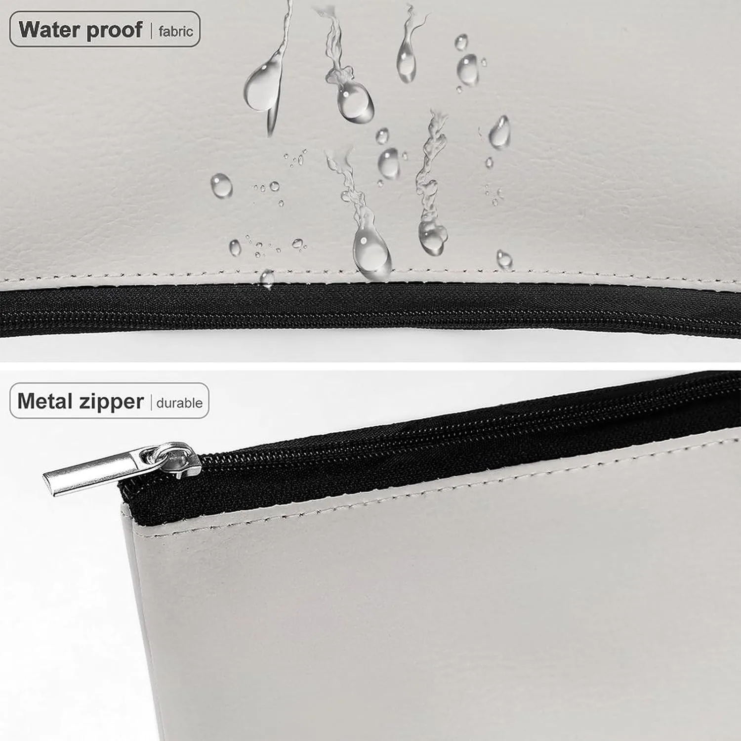Women PU Leather Cosmetic Bag, Makeup Case Purse Holder Zipper Pouch Handbag Organizer Toiletry Storage 6.8x5.9x2.3 in