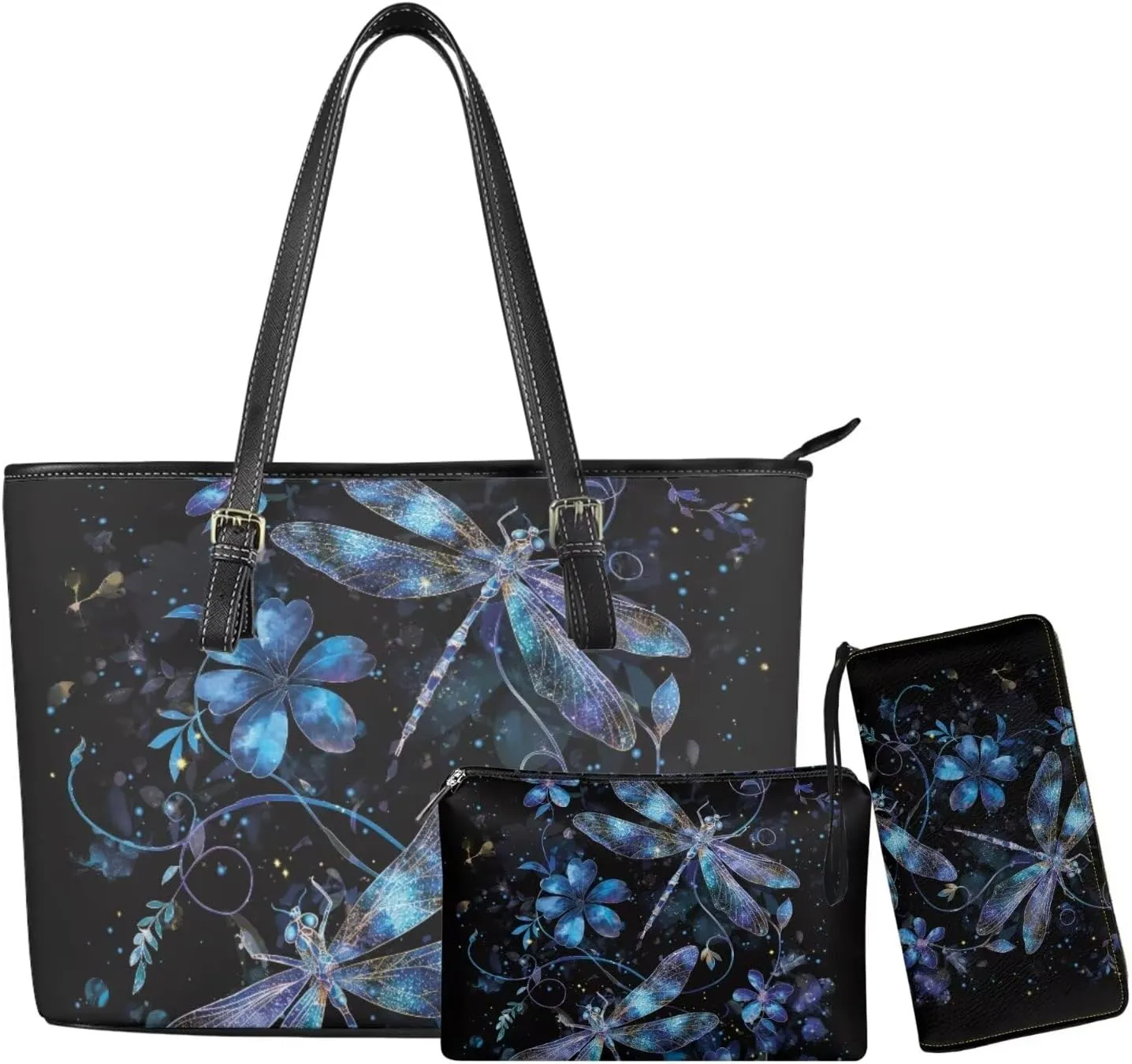 Women Purse Handbags Wallet Sets Leather Shoulder Tote Bag for Women,Top Handle Purse with Wrist Wallet Bag