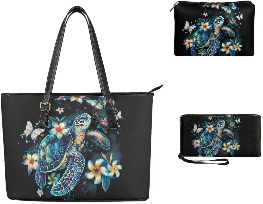 Women Purse Handbags Wallet Sets Leather Shoulder Tote Bag for Women,Top Handle Purse with Wrist Wallet Bag