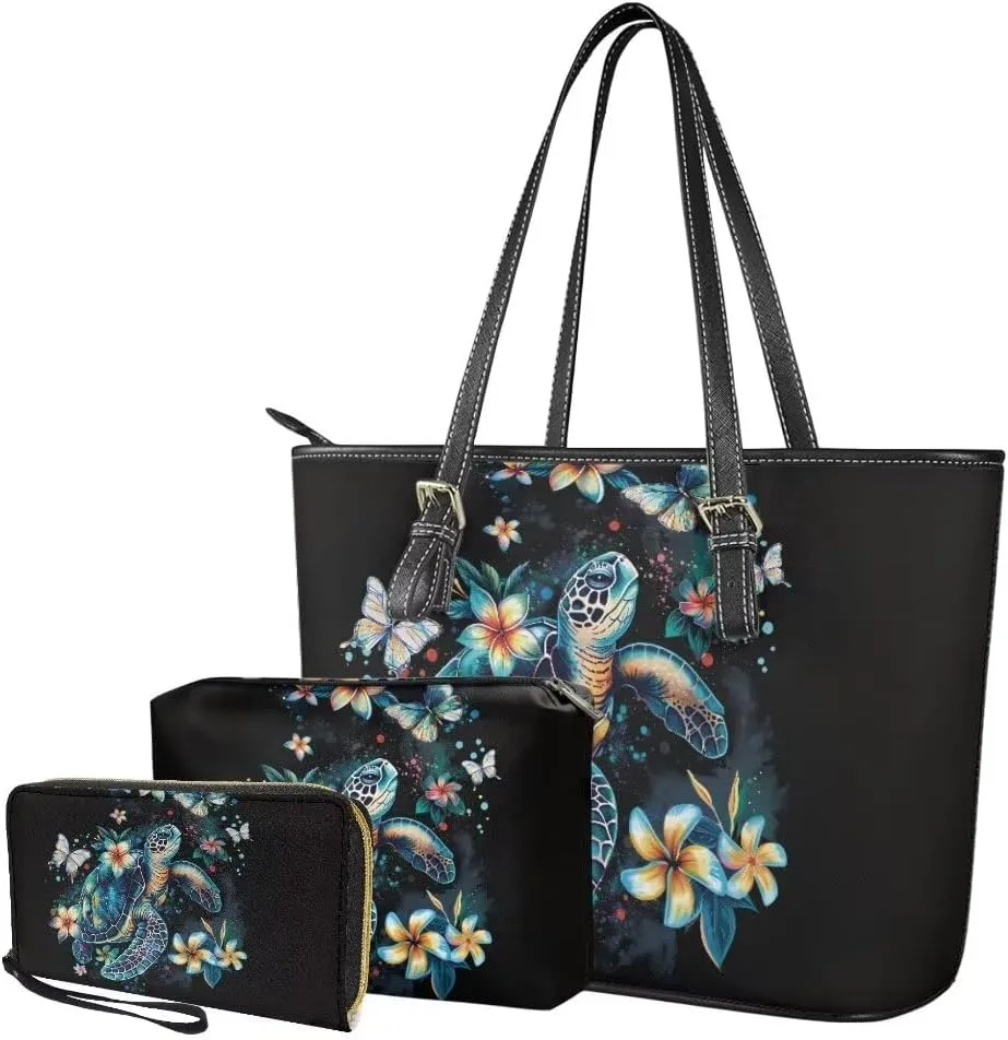 Women Purse Handbags Wallet Sets Leather Shoulder Tote Bag for Women,Top Handle Purse with Wrist Wallet Bag