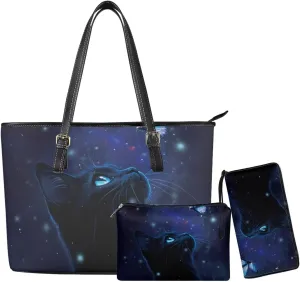 Women Purse Handbags Wallet Sets Leather Shoulder Tote Bag for Women,Top Handle Purse with Wrist Wallet Bag
