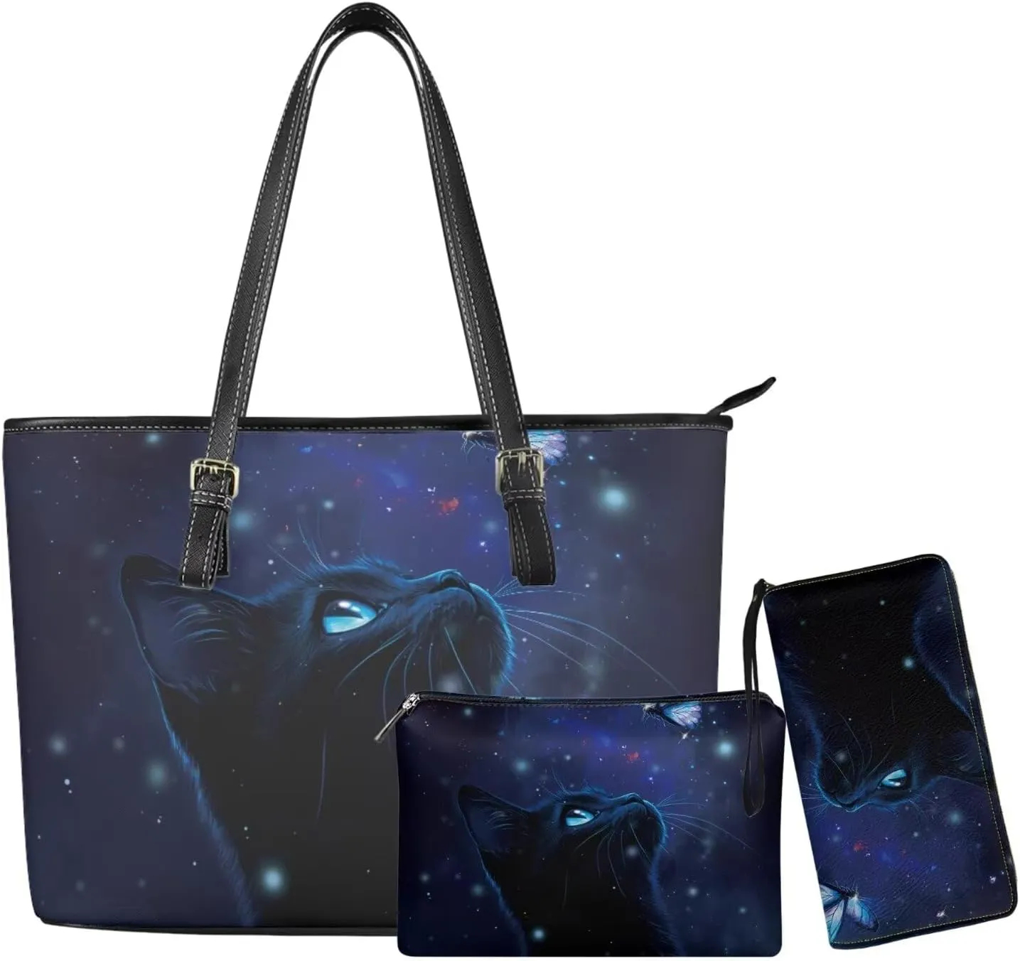 Women Purse Handbags Wallet Sets Leather Shoulder Tote Bag for Women,Top Handle Purse with Wrist Wallet Bag