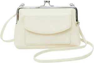 Women Small Shoulder Crossbody Bag Kiss Lock Fashion Designer Phone Purse