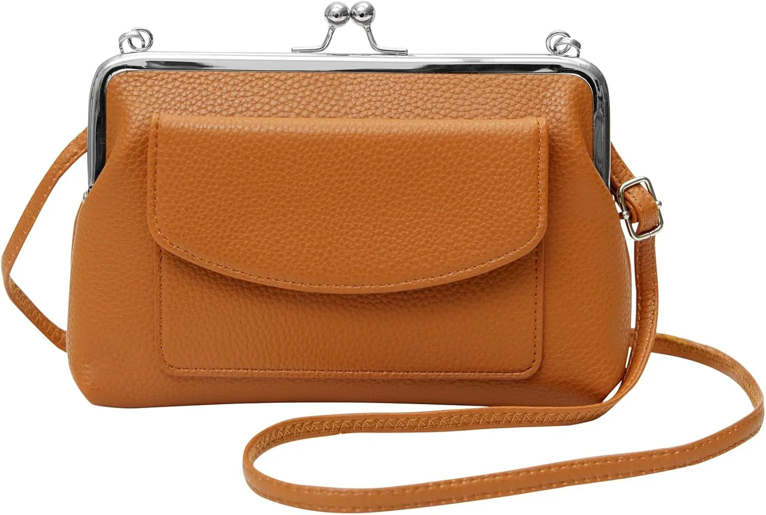 Women Small Shoulder Crossbody Bag Kiss Lock Fashion Designer Phone Purse