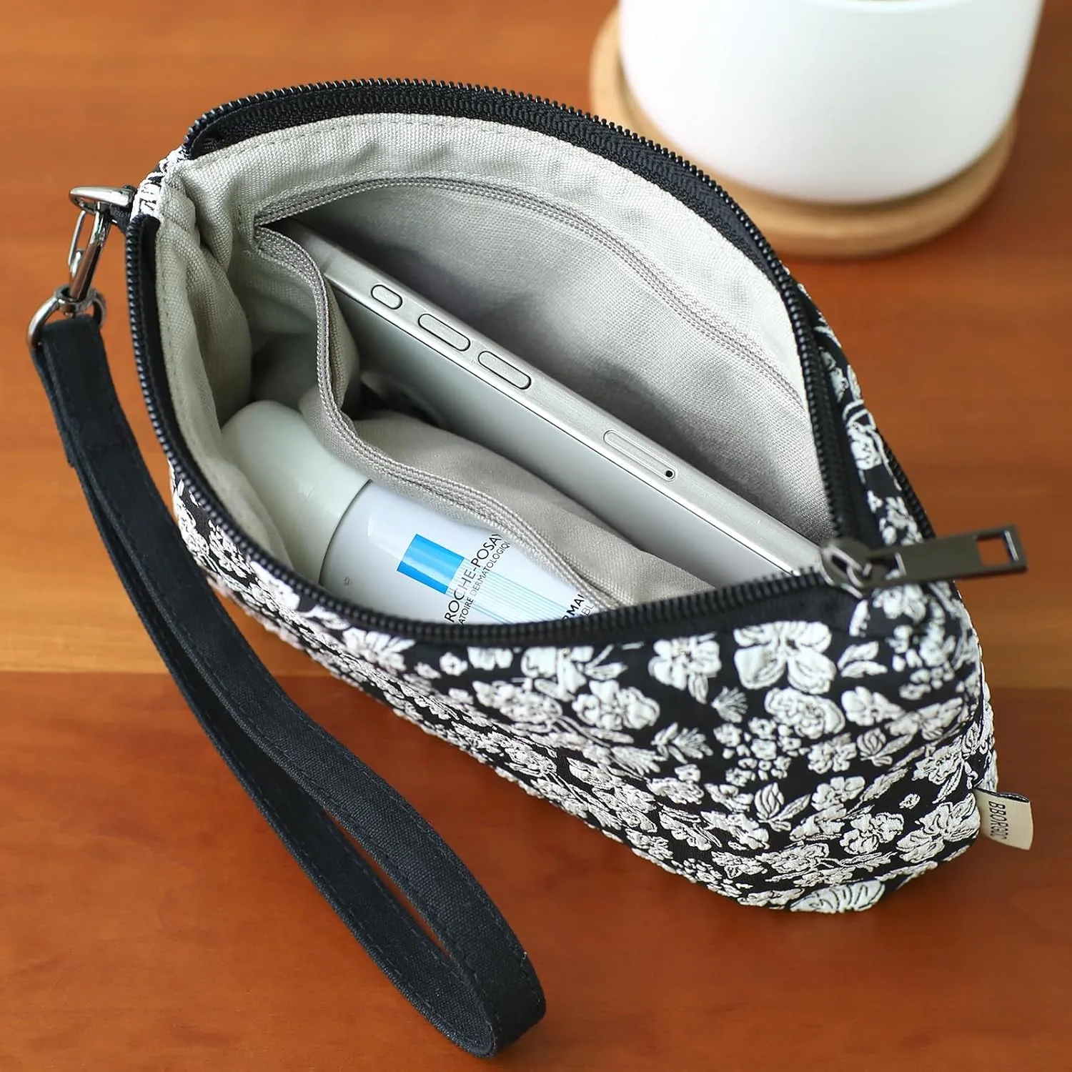 Women Zipper Wristlet Wallet with Coin Pocket