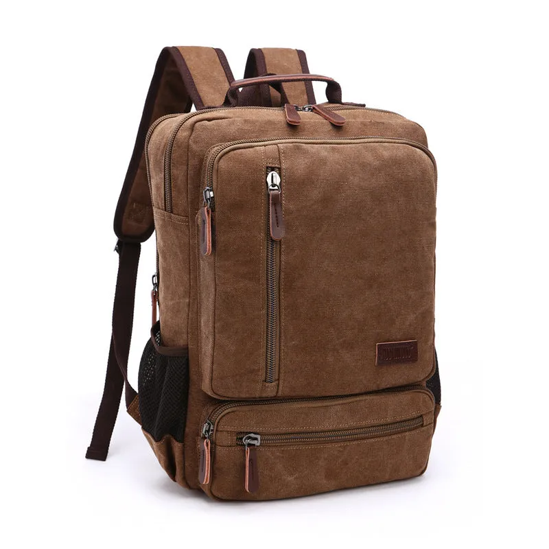 Women's & Men's Large Capacity Zipper And Retro Canvas Travel Bags