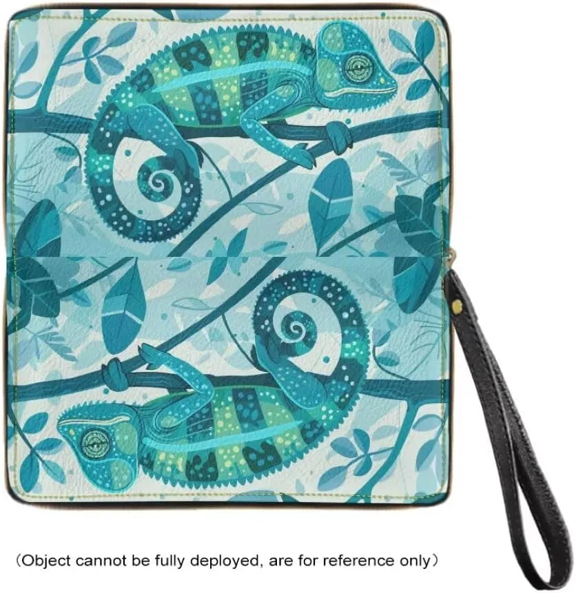 Womens Blue Lizard Walllet Bifold Multi Card Case Wallet Wristlet with Zipper Pocket