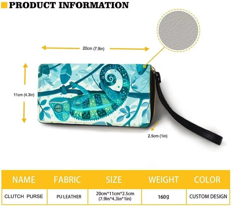 Womens Blue Lizard Walllet Bifold Multi Card Case Wallet Wristlet with Zipper Pocket