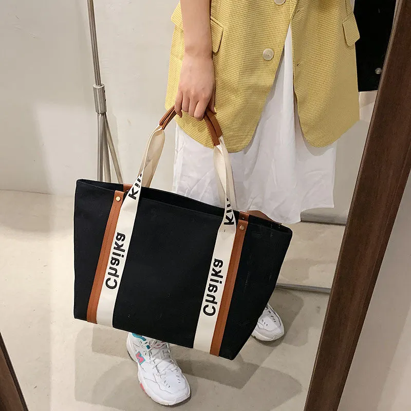 Women's Canvas Fashionable Fashion Large Capacity Portable Shoulder Bags
