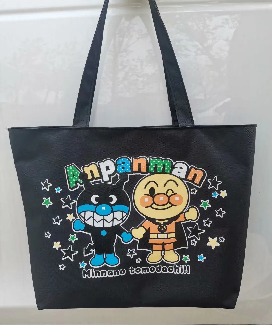 Women's Canvas Printed Simple Portable Large Capacity Shopping Bags