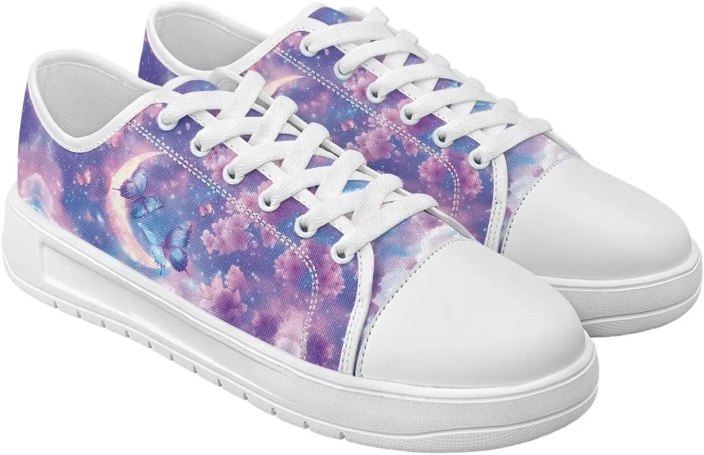 Womens Canvas Sneakers Lightweight Lace Up Fashion Comfortable Canvas Shoes Low Top Slip On Casual Tennis Walking Footwear