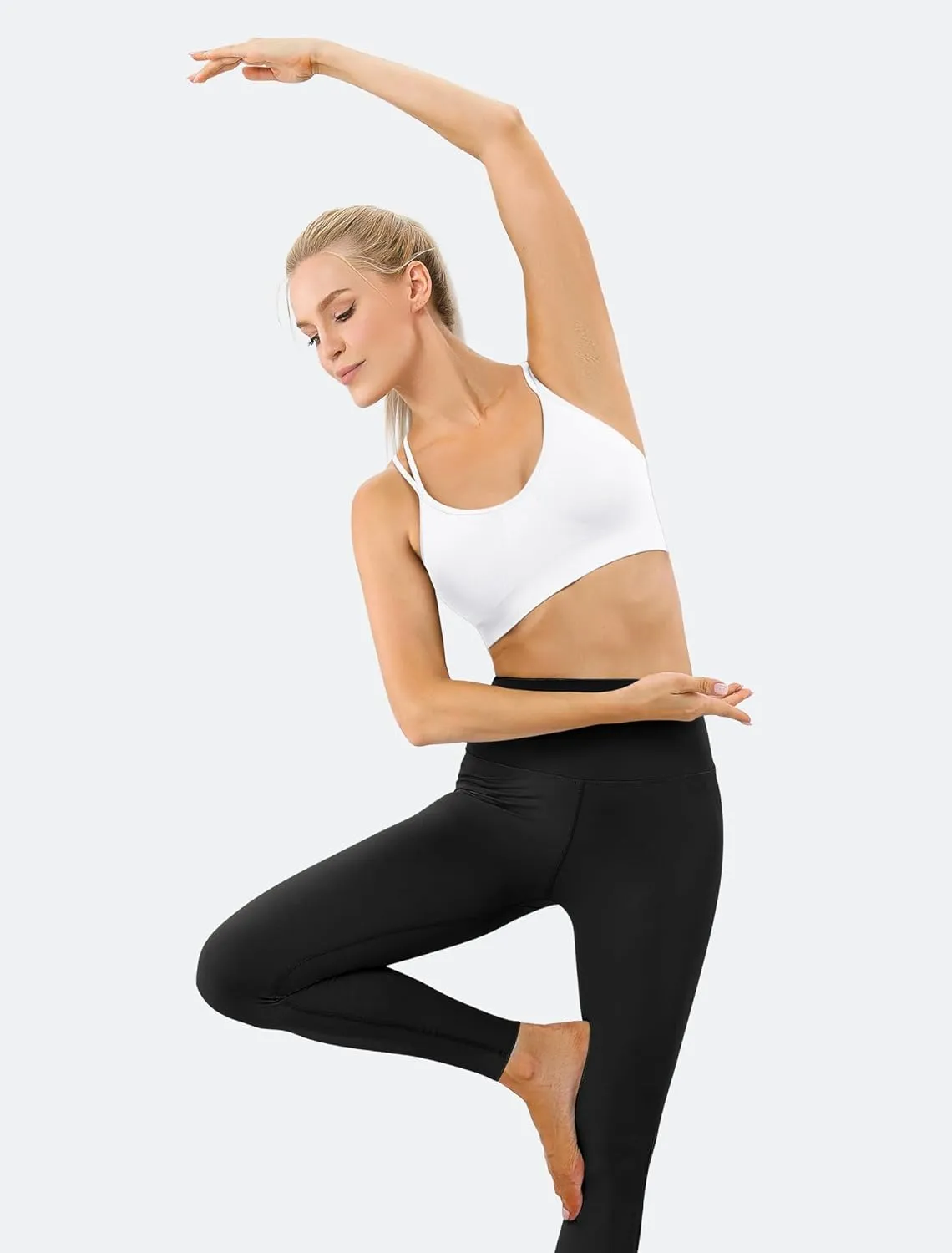 Women's Cross Back Sports Bra Padded Strappy Medium Support Yoga Bra for Workout Fitness 3 Pack