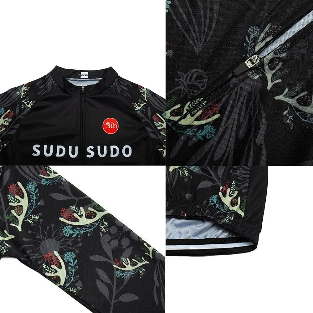 Women's Cycling Clothing Set Long Sleeve Road Bike Shirt Cycling Jersey Bicycle Pants with Gel Padded