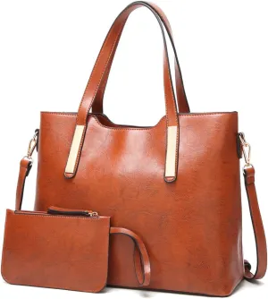 Women's Designer Handbags Satchel Bags Top Handle Purse Shoulder Bag w/Matching Wallet 2 PCS Set