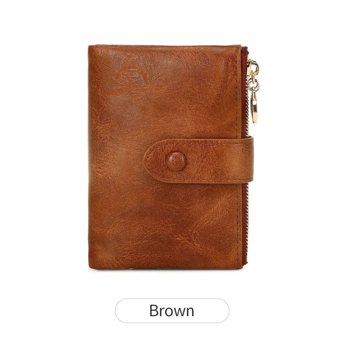 Women's Double Zipper Trifold Wallet – Multi-Card Slot Wallet