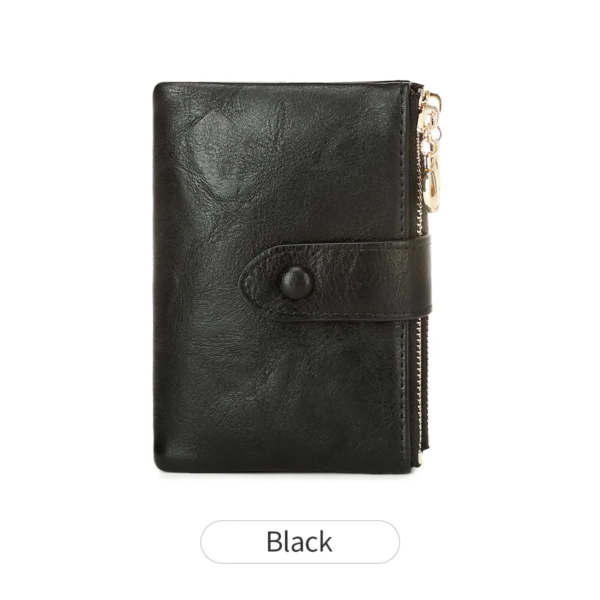 Women's Double Zipper Trifold Wallet – Multi-Card Slot Wallet