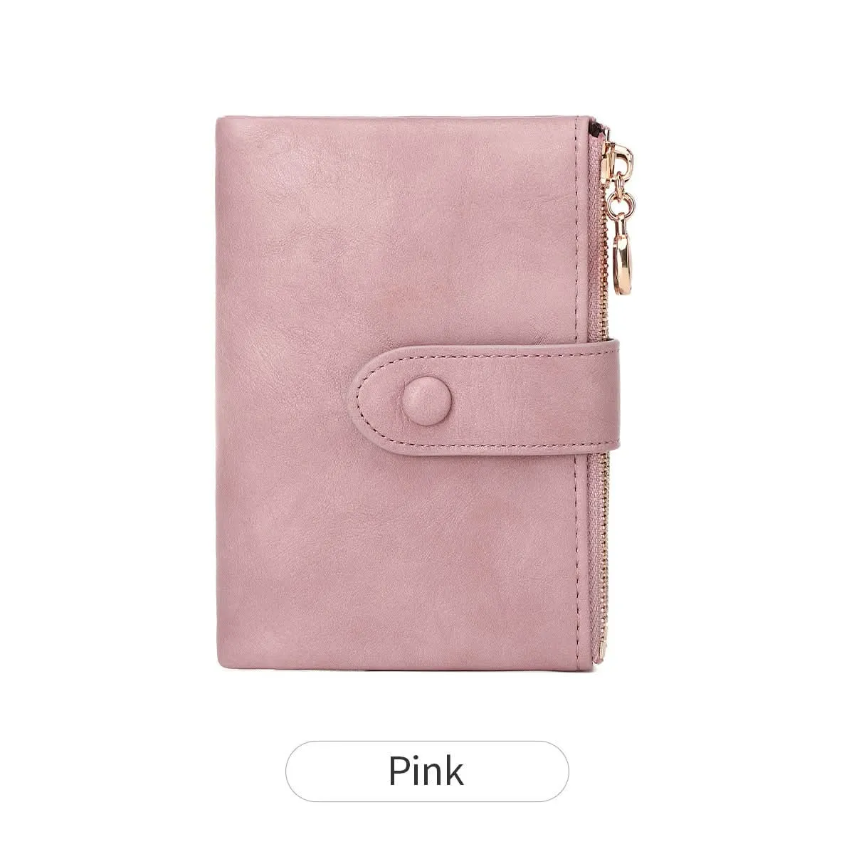 Women's Double Zipper Trifold Wallet – Multi-Card Slot Wallet