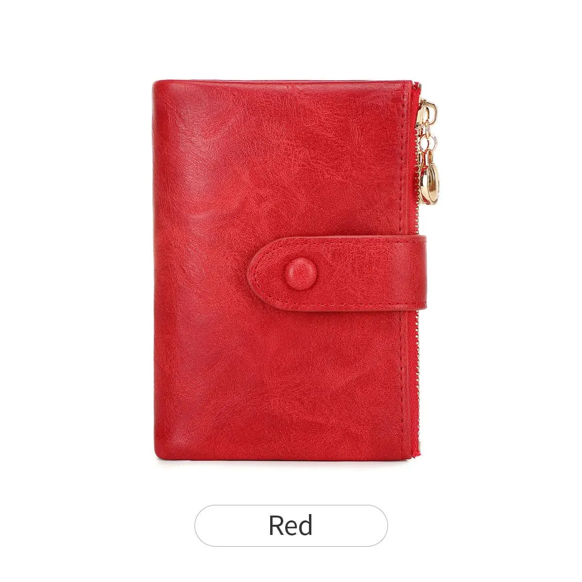 Women's Double Zipper Trifold Wallet – Multi-Card Slot Wallet