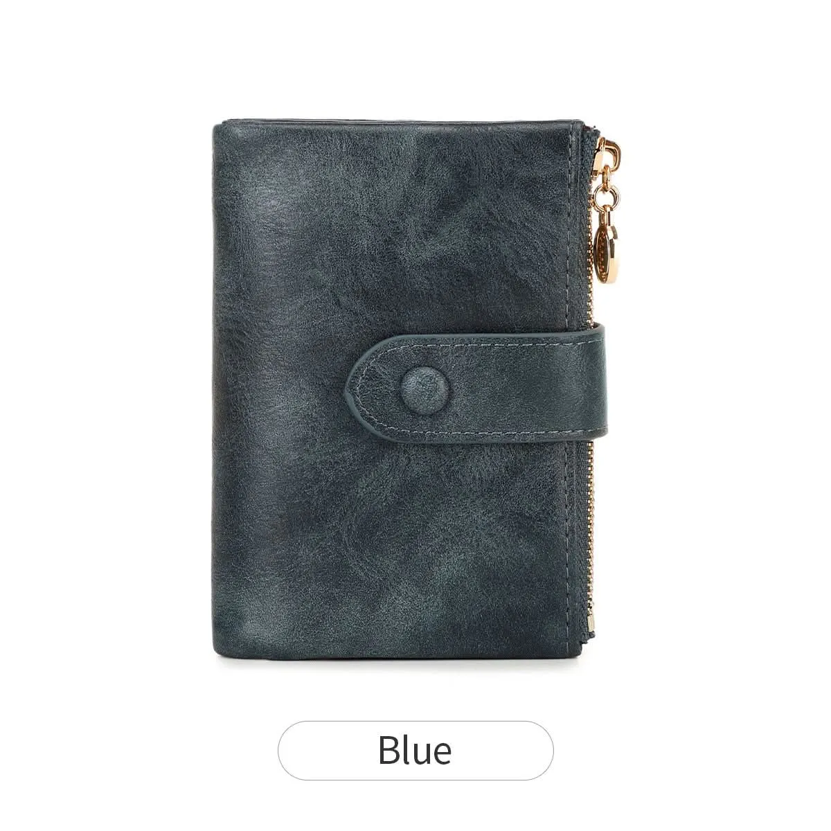 Women's Double Zipper Trifold Wallet – Multi-Card Slot Wallet