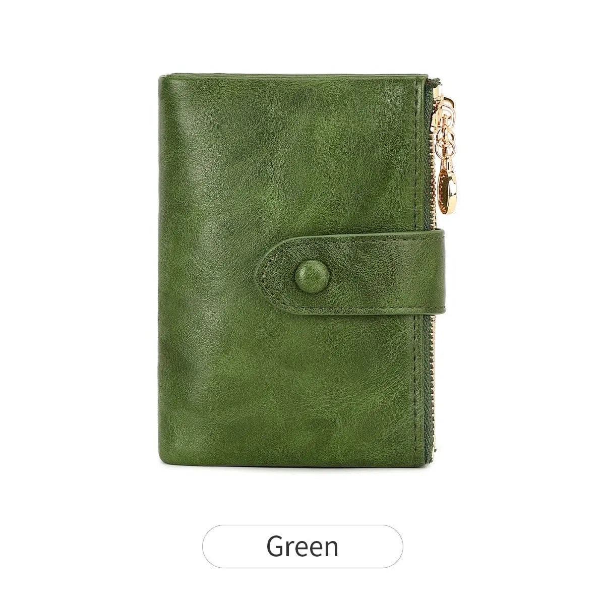 Women's Double Zipper Trifold Wallet – Multi-Card Slot Wallet