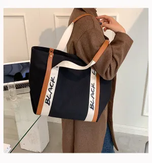 Women's Fashionable Large Capacity Portable Canvas Minimalist Shoulder Bags
